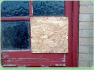 boarded up Belsize Park